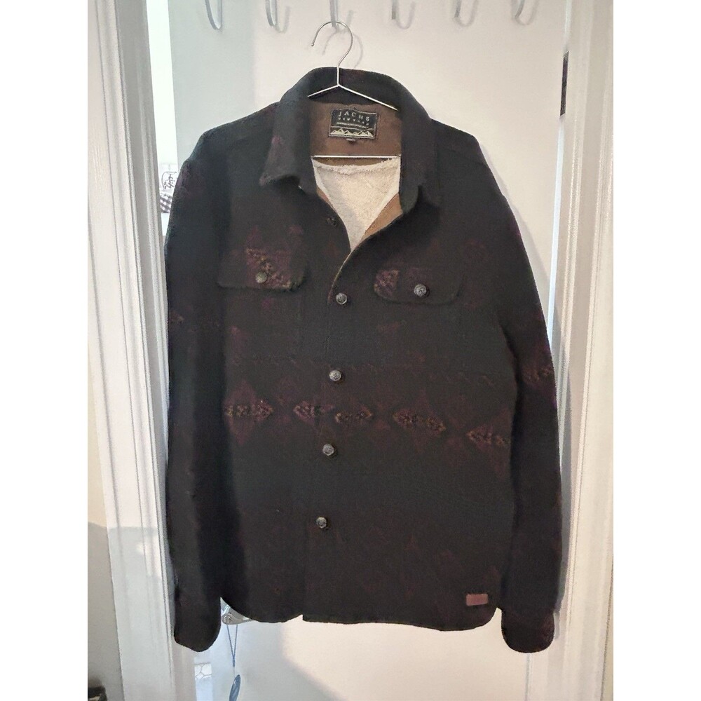Jachs New York Premium Outdoor Purveyors Wool Blend Sherpa Lined Plaid Jacket XL